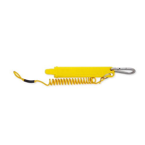Tough polypropylene sheath with stainless steel snap shackle & stretchable lanyard